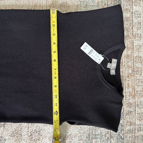 J.Crew NWT Sleeveless sweater-dress in stretch viscose blend black XXS - Picture 7 of 11